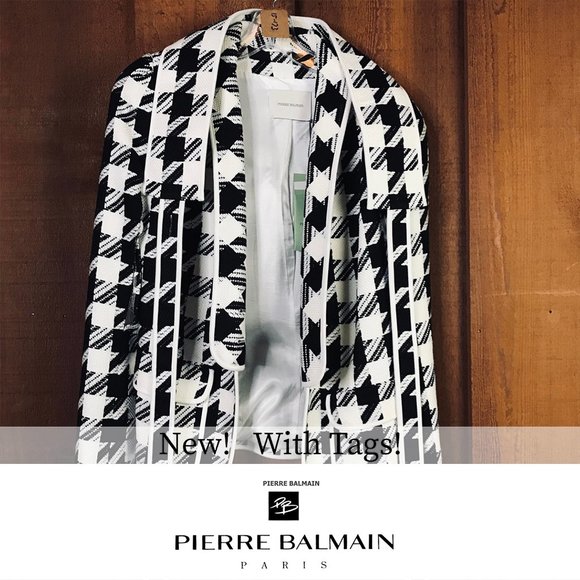 Pierre Balmain Jackets & Blazers - Pierre Balmain Houndstooth Jacket Sz 40 (EU) 8 (US